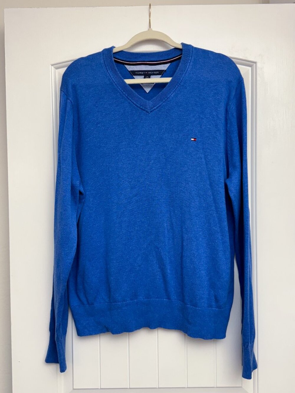 Tommy Hilfiger Men's Size L Blue Pima Cotton Sweater